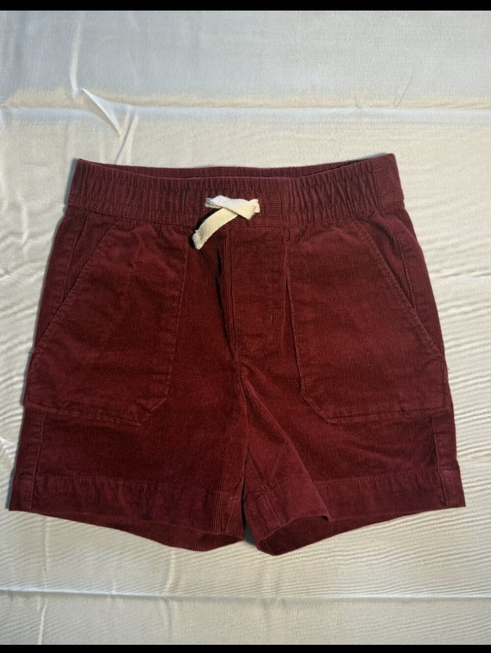Janie and Jack Burgundy Corduroy Drawstring Shorts